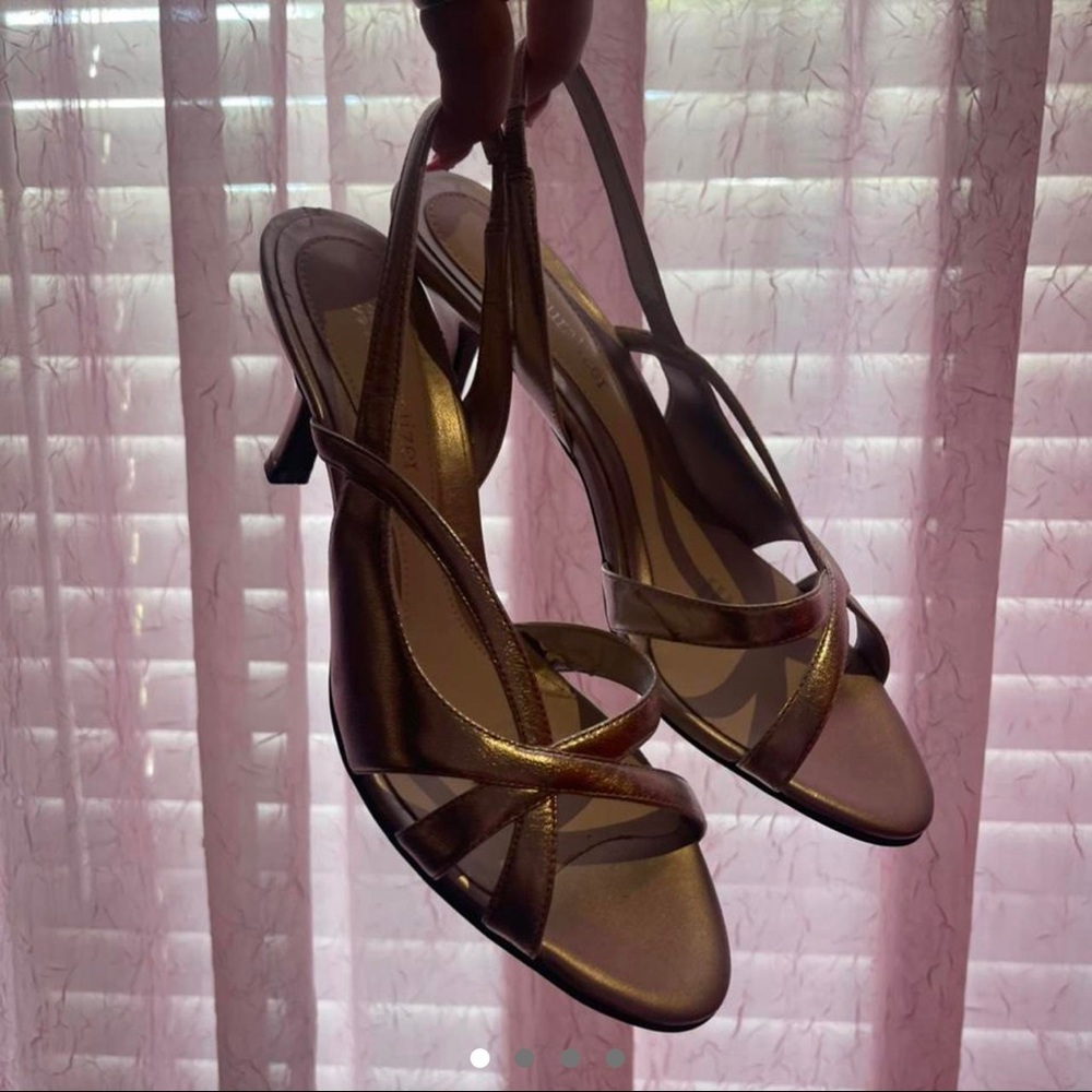 Chrome Metallic Heels